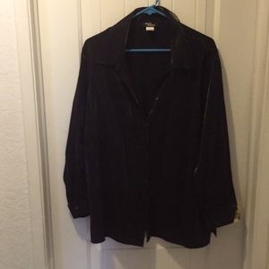 Women’s black shimmery blouse